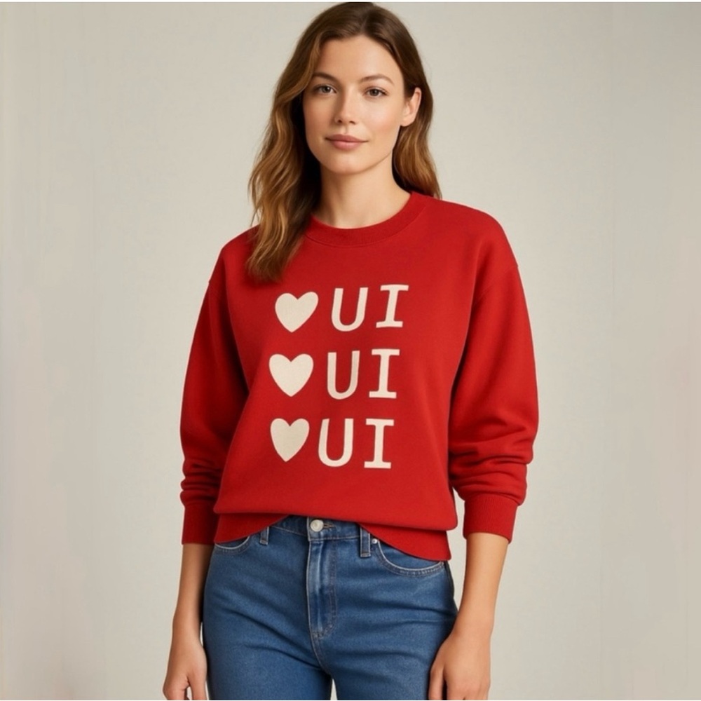 Maeve Rebecca Mayfield Oui Oui Oui Sweatshirt XXS